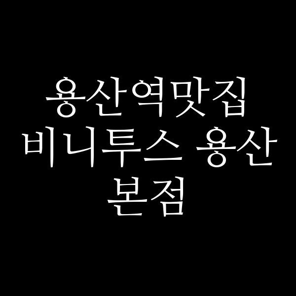 비니투스 용산본점 썸네일 이미지