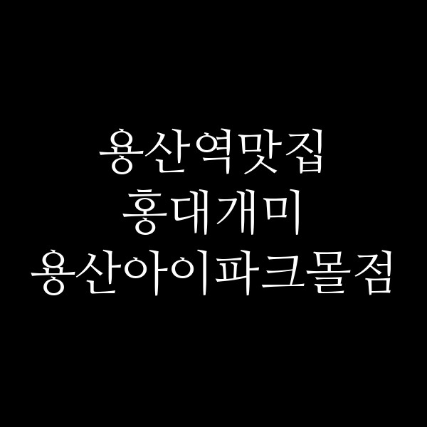 홍대개미 용산아이파크몰점 썸네일 이미지